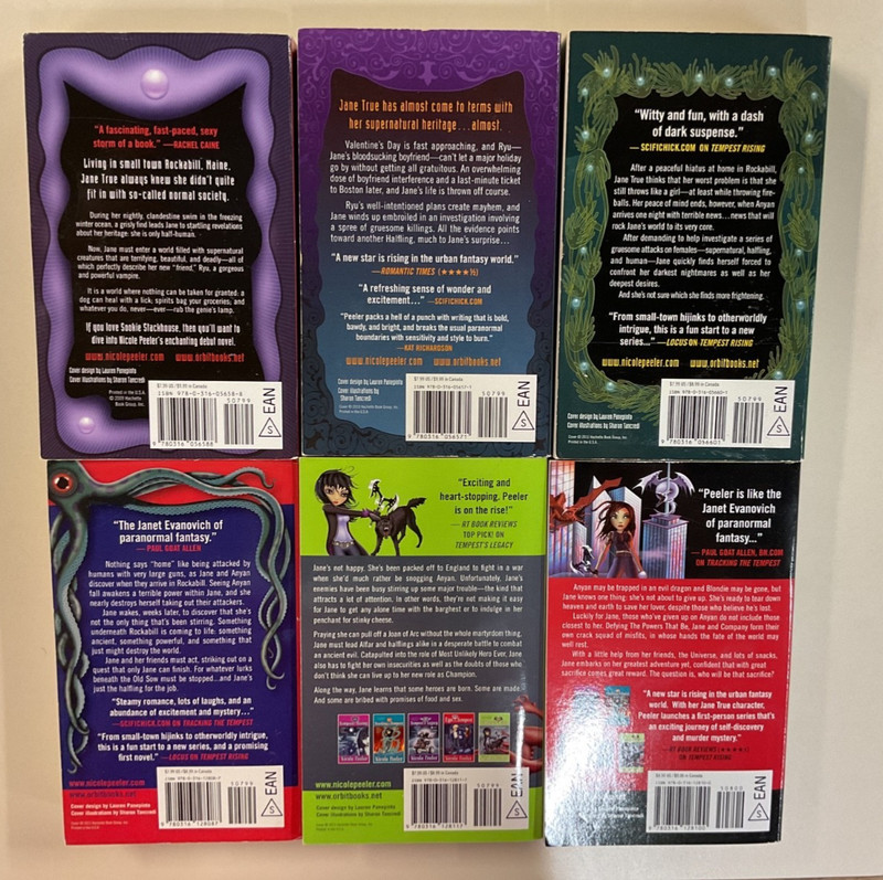 Nicole Peeler PB lot of 6 Vol 1-6 of Jane True series Tempest Rising gallery