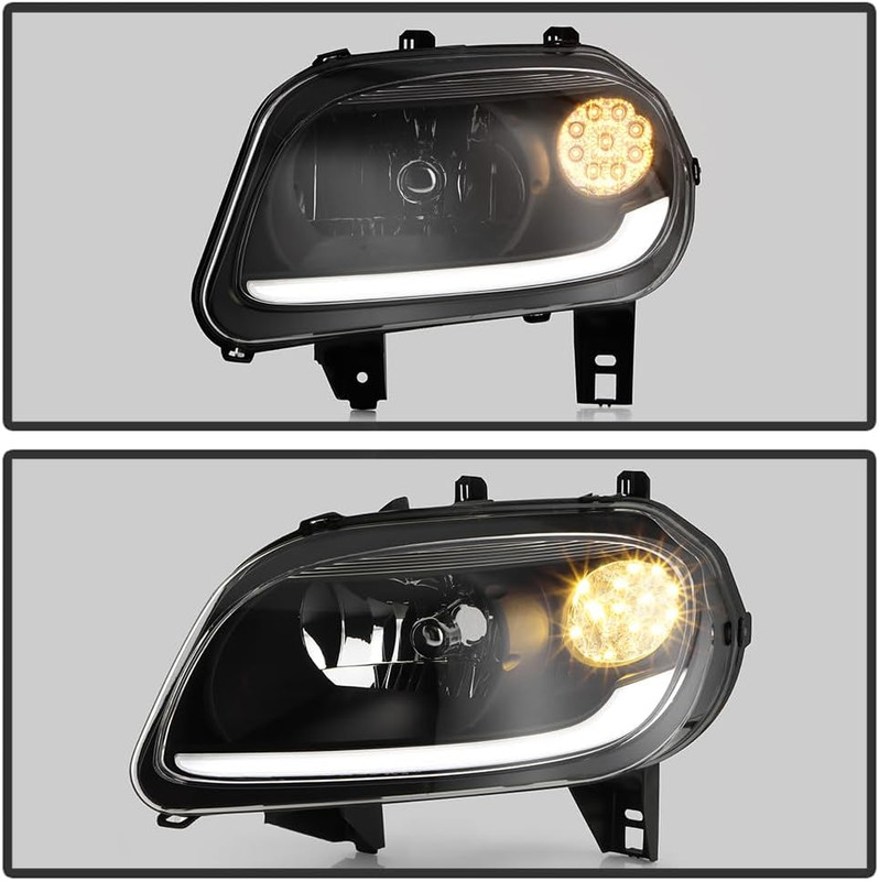 for 2006-2011 Chevy HHR Upgrade Style Black Housing LED Tube & Signal Headlights gallery