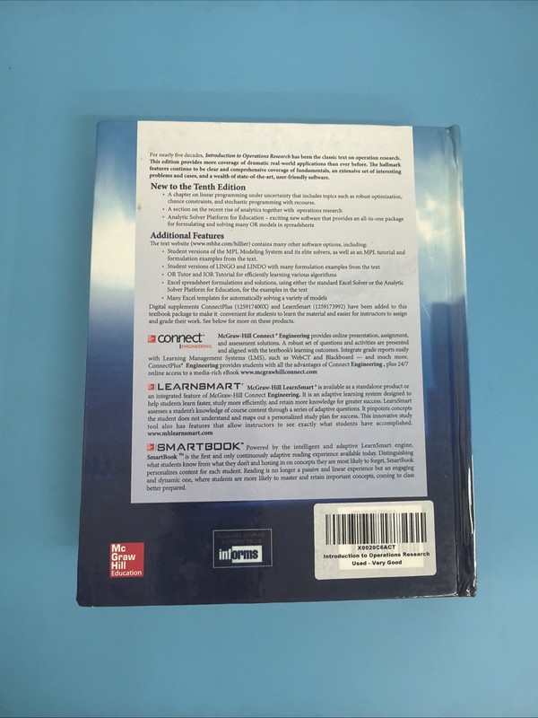 Introduction to Operations Research (2014 10th edition) gallery