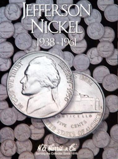Coin Folder For US Jefferson Nickels Album No 1 1938 – 1961 Harris 2679 New Gift