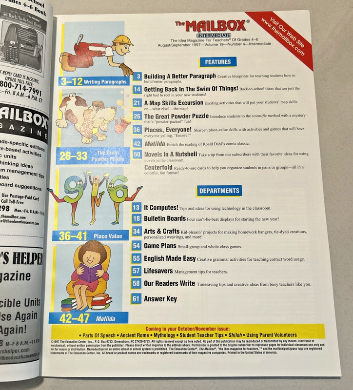 The Mailbox ~ Idea Magazine for Teachers ~ Aug/Sept 1997 gallery