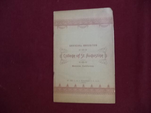 Wingfield, Rt. Rev J.H.D. Official Register of the College of St. Augustine, Ben