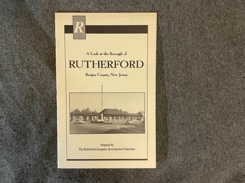 A Look at the Borough of Rutherford NJ Booklet 1990’s Vintage 18 Pages