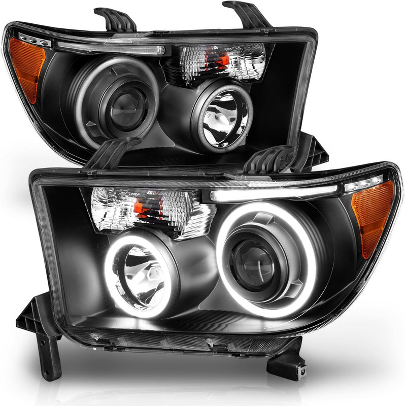 for 2007-2013 Toyota Tundra | 2008-2017 Sequoia Xtreme LED Halo Tubes Black Proj gallery