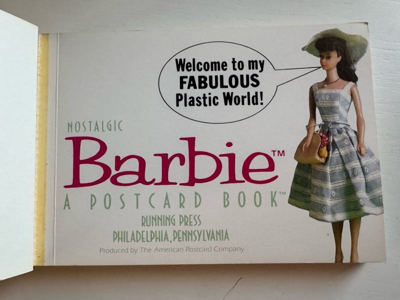 "Nostalgic Barbie: A Postcard Book" from 1990, featuring 30 detachable postcards gallery