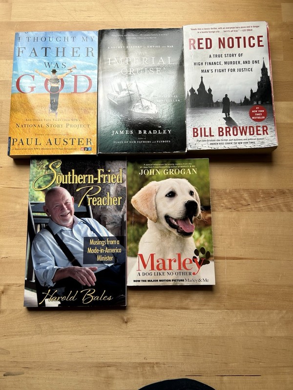 Lot of 5 Vintage Nonfiction Paperback Books Various Authors & Subjects
