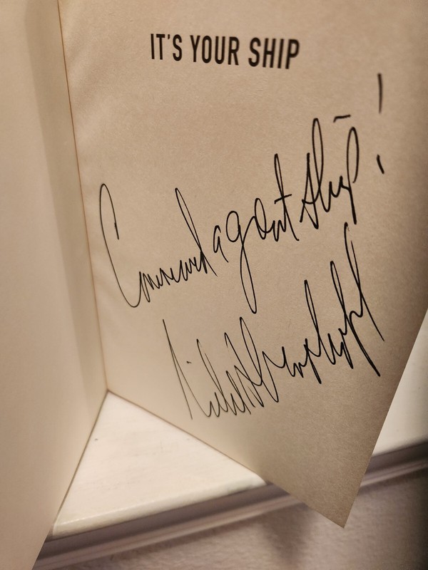 Captain D. Michael Abrashoff Autographed It's Your Ship Hard Cover Book First Ed gallery