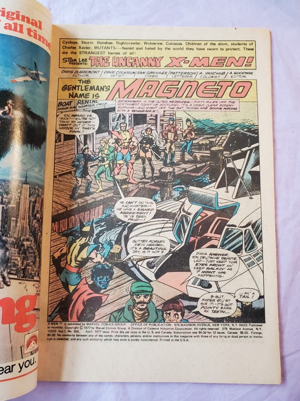 The X-Men #104 Marvel Comics 1977 in Excellent Condition 8.5 VF+ gallery