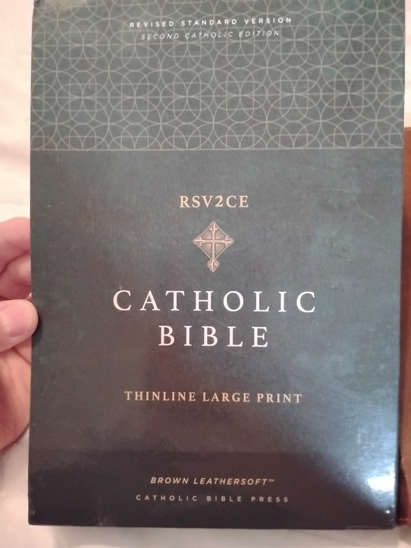RSV2CE Thinline Large Print Catholic Bible Brown Leathersoft Comfort Print ESV gallery