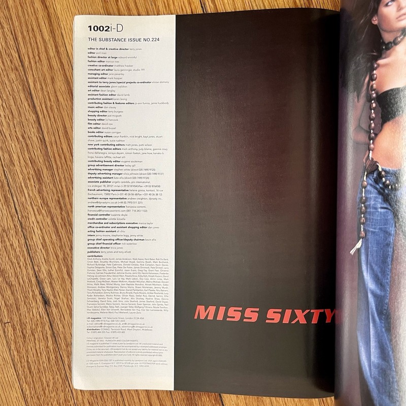 i-D Magazine 224 Oct 2002 The Substance Issue 90s 2000s Y2K Fashion Clubs Music gallery