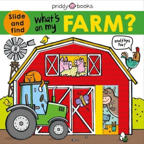 What’s on My Farm?: A slide-and-find book with flaps – Board book – VERY GOOD