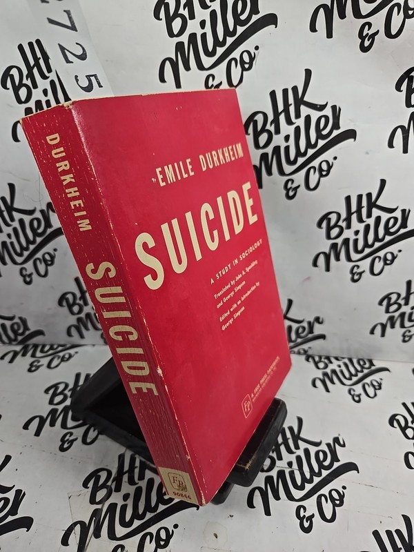 Vintage 1966 Suicide Study In Sociology Emile Durkheim Free Press Red PB USA gallery