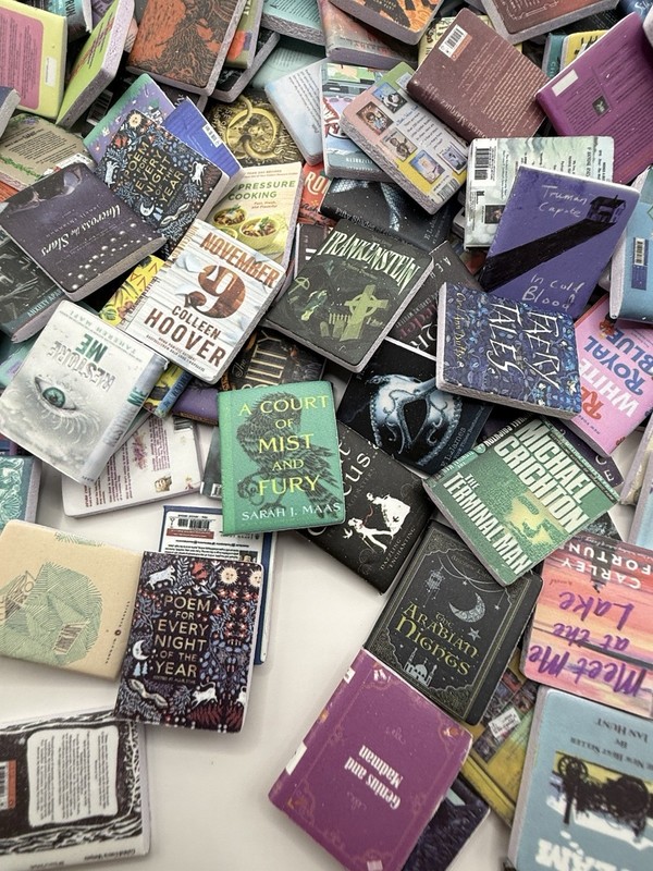 Mini Books Random Assorted Set Of 20 , Paper Crafted Novels. For Decorating Only gallery