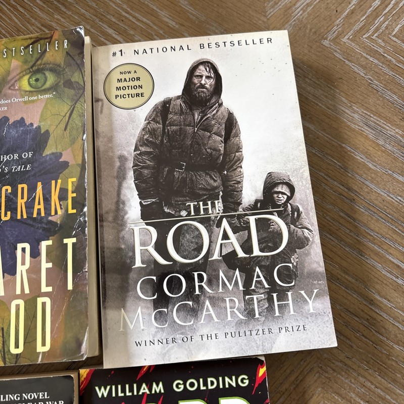 Lot of 6 Dystopian Book Lord of the Flies The Road Brave New World on the Beach gallery
