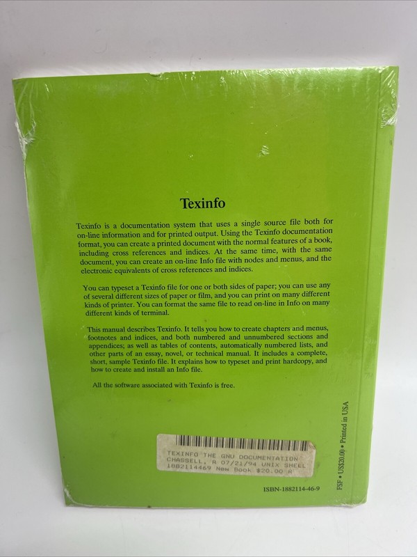 Texinfo: The Gnu Documentation Format Edition 2.19 By Robert J.C.And Richard M.S gallery