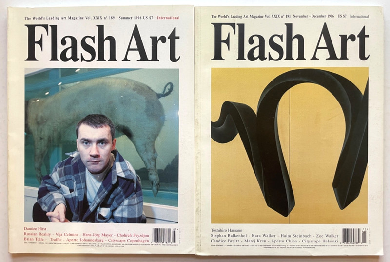 lot of 2 1996 Flash Art Magazine International – Damien Hirst, Toshihiro Hamano