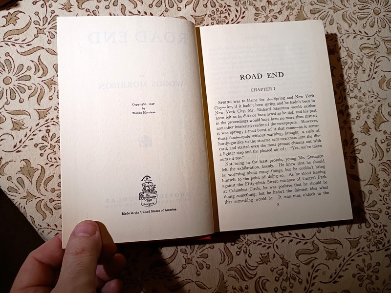 RARE 1927 HC/DJ ROAD END by James Woods Morrison - Grosset & Dunlap gallery