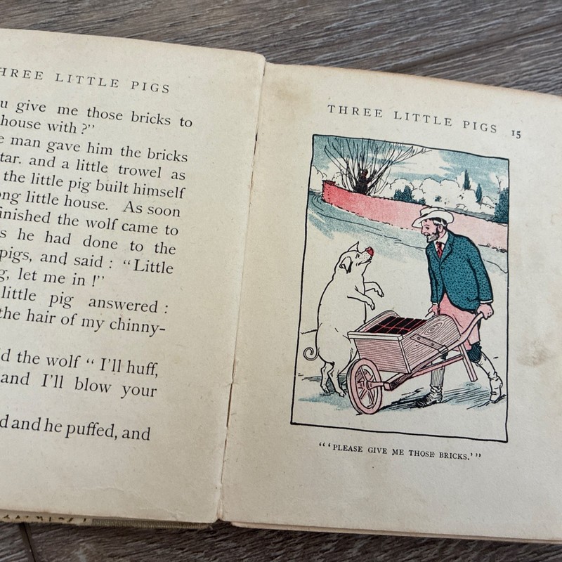 1904 Three Little Pigs (Wee Books for Wee Folks) Henry Altemus Antique Hardcover gallery