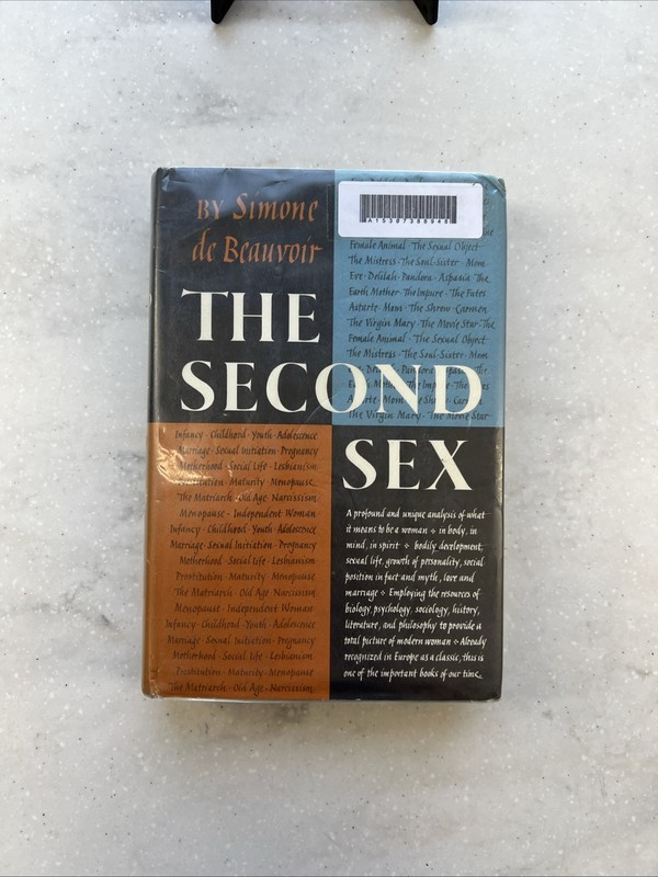 Simone De Beauvoir | The Second Sex | 1957 Hardcover Ex-Lib 4th Printing DJ