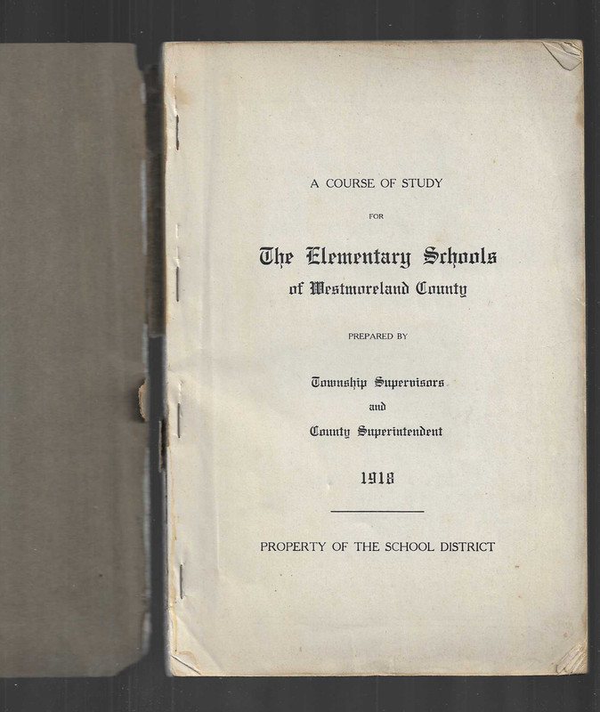 vtg A COURSE OF STUDY FOR THE ELementary Schools of Westomoreland County PB 1918 gallery