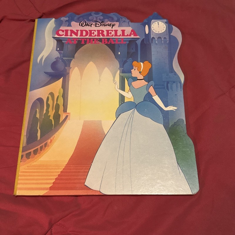 Vintage Disney Large Shaped CINDERELLA AT THE BALL Board Book