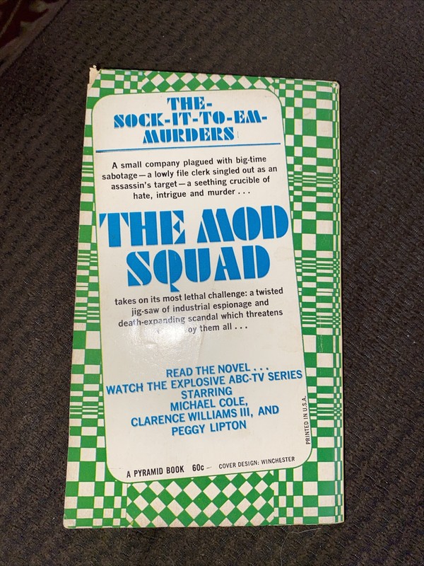 The Mod Squad #3 Sock it to Em Murders TV Tie-In Paperback Book 1968 VG gallery