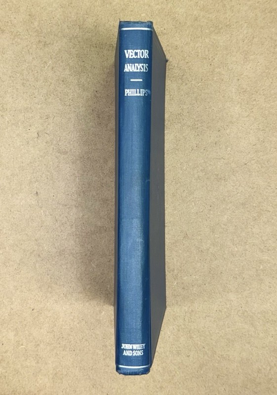 Vintage 1947 Vector Analysis (for Physics) by Phillips (MIT) Wiley HCVG