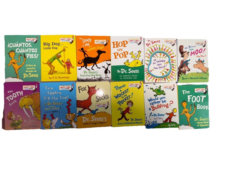 Lot of 12 Bright And Early Dr Seuss Small Board Books Like New.