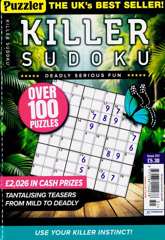 PUZZLER KILLER SUDOKU MAGAZINE NO 251