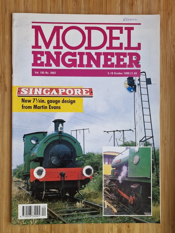 Model Engineer – Vol. 165 – Issue: 3882 / Oct 1990 – New 7 1/4 in. gauge design