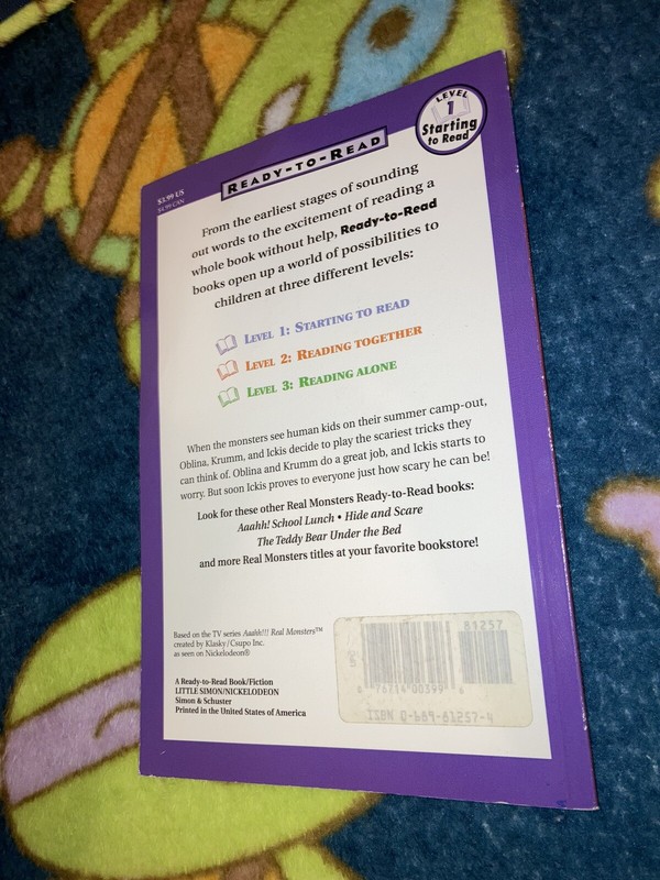 VTG 90’s Nickelodeon Aahhh Real Monsters Camp Out Book Molly Wigand Little Simon gallery
