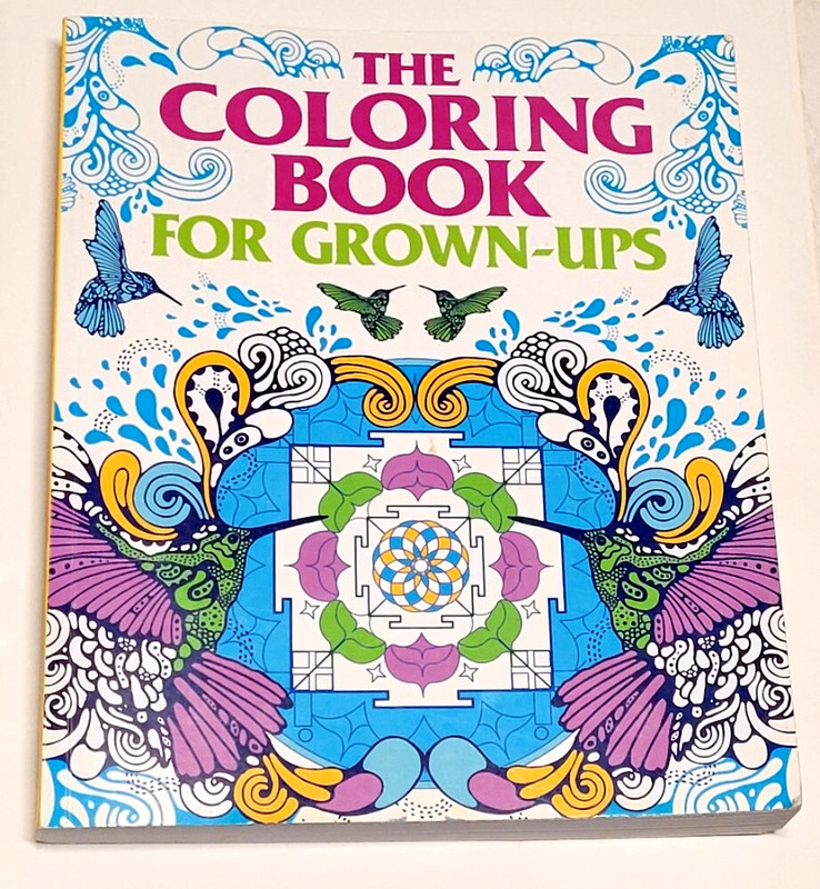 The COLORING BOOK FOR GROWN-UPS Soft Cover 9 by 11 1/2″ 352 Pages 2016