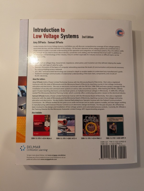 Delmar Cengage Introduction to Low Voltage Systems 2nd Ed DiPaola 2011 PB gallery