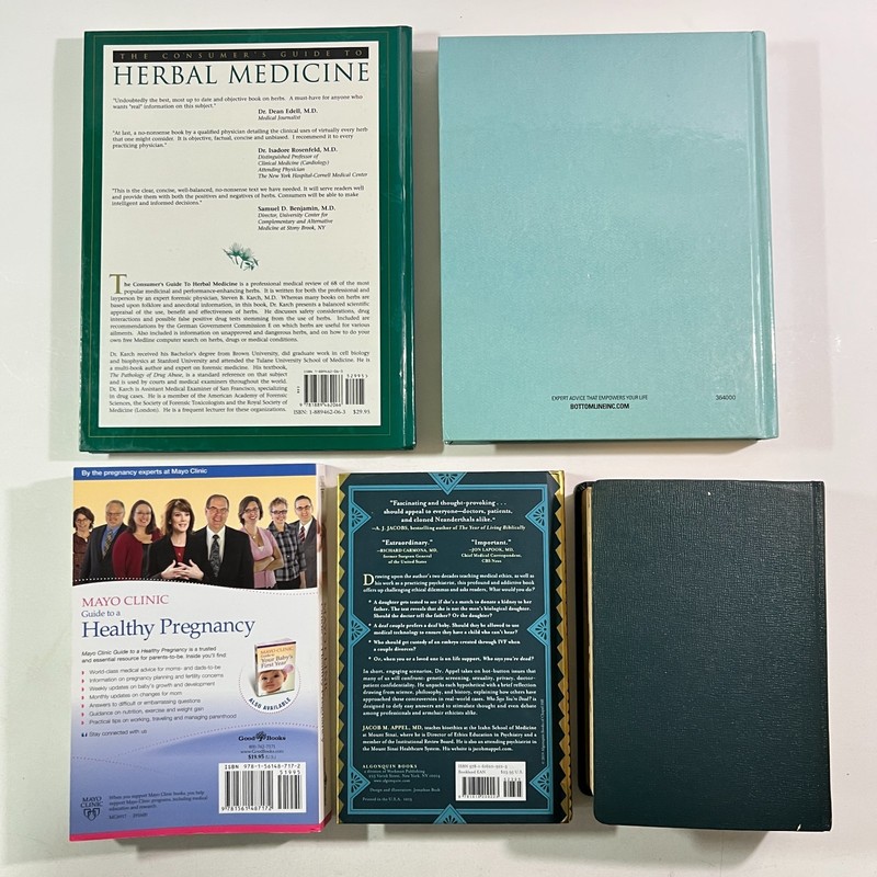 Medical Health Reference Book Lot x8 Merck Manual Internal Bleeding Signed Mayo gallery