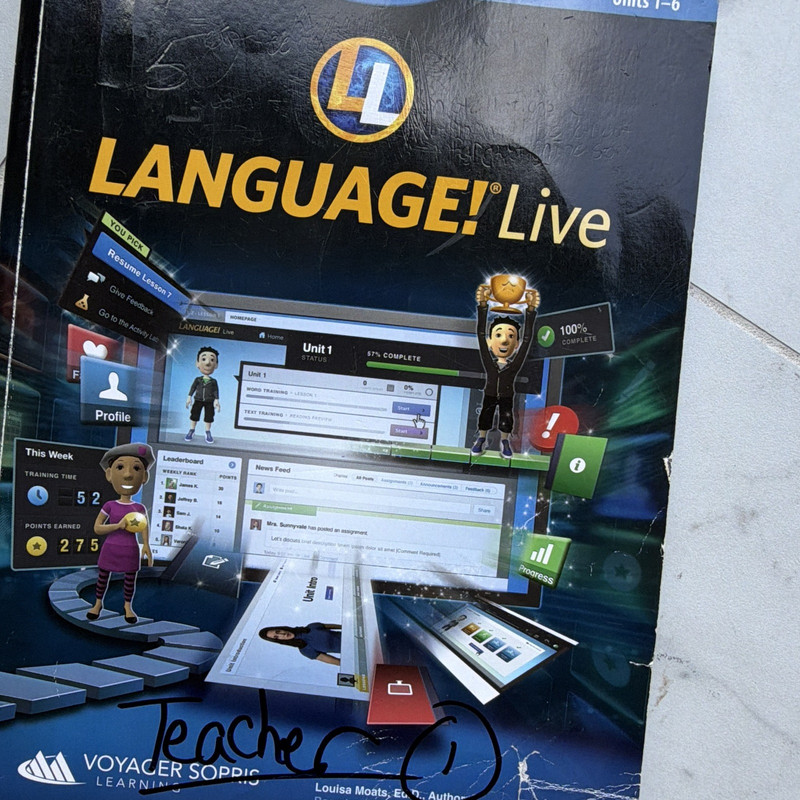 Voyager Sopris Learning LANGUAGE! Live Level 1 Teacher’s Edition PB 2012 272p