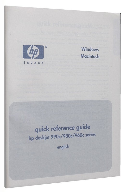 HP Deskjet 990c 980c 960c Users Guide