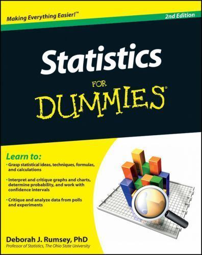 Statistics For Dummies Rumsey, Deborah J. paperback Used – Very Good