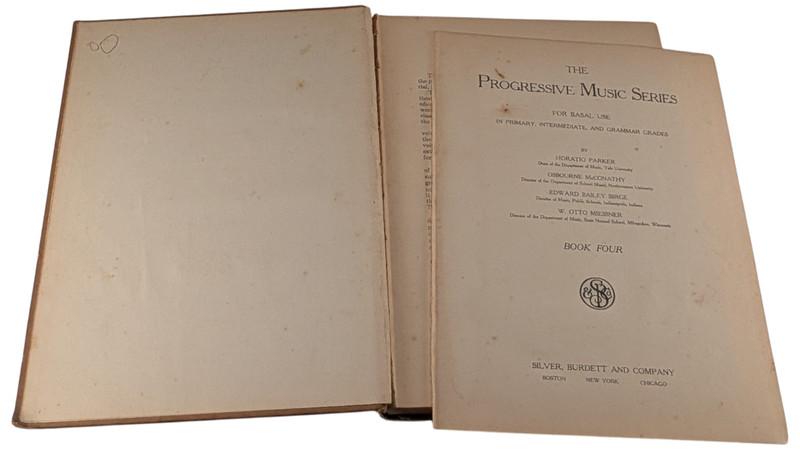 The Progressive Music Series Book Four 1915 HC Silver Burdett Music gallery