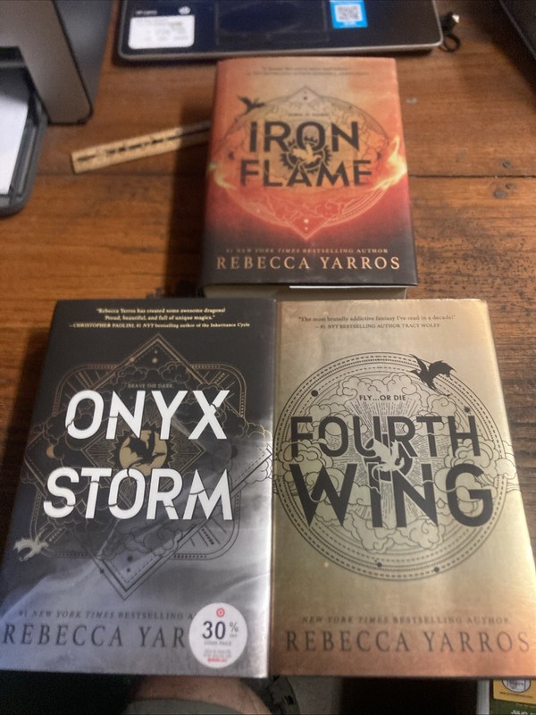 Fourth Wing Hardcover Trilogy Iron Flame Onyx Storm Rebecca Yarros All 1st Ed’s