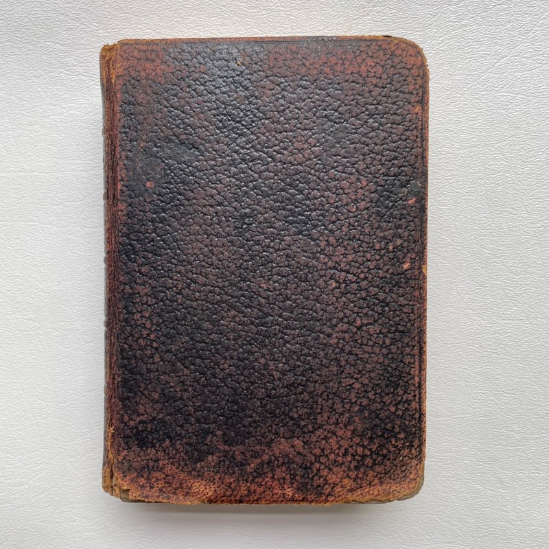 Antique Bible American Bible Society 1894 Compact leather Bound Protestant gallery
