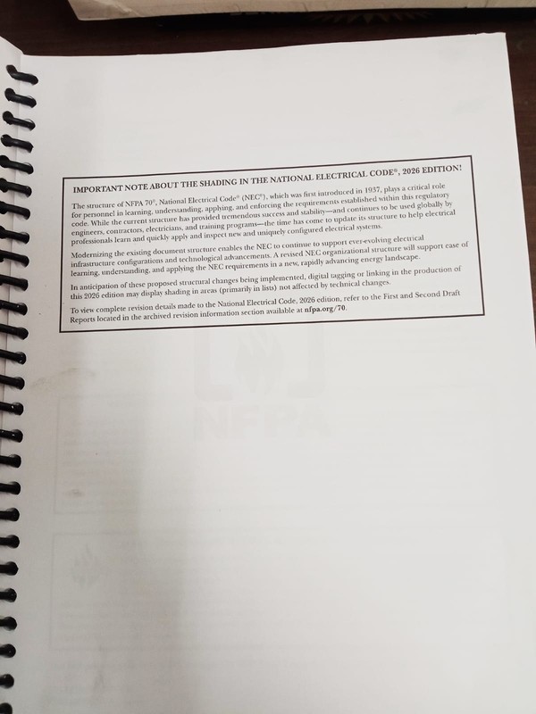 NFPA 70 National Electrical Code 2026 Edition Spiral Free Shipping USA STOCK gallery