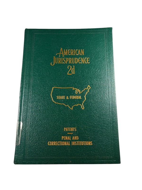 American Jurisprudence 2d Vol 60 Patents Penal Correctional Law 1987 Hardcover