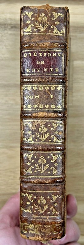 1769 Dictionnaire de Chymie by Macquer Volume 1 Only