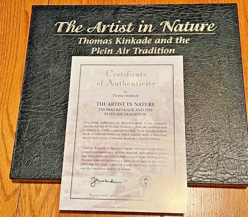 Thomas Kinkade the Artist in Nature Signed Limited Edition Box Set Leather COA