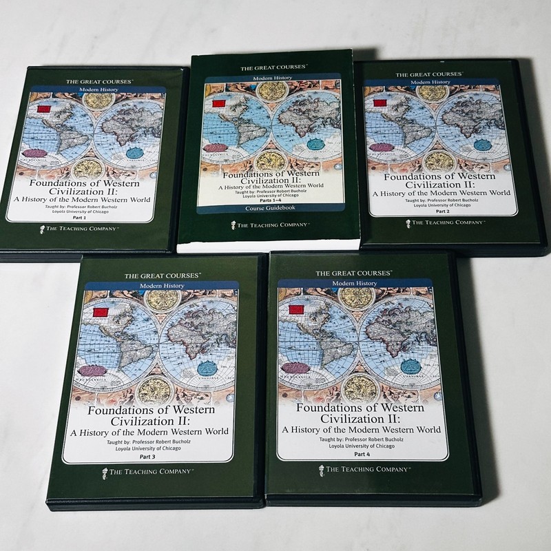 Great Courses Foundations of Western Civilization II Greenberg 4 DVD +Guide Book