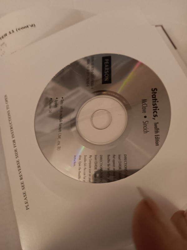 Statistics 12th. Edition by James McClave & Terry Sincich With Bound-In CD-ROM gallery