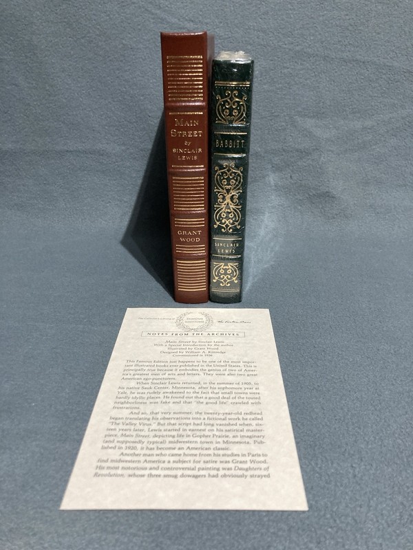 Babbitt & Main Street by Sinclair Lewis EASTON PRESS Leather Books Lot of 2 NICE