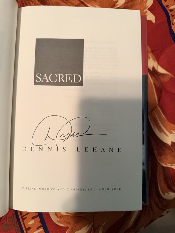 SIGNED Dennis Lehane SACRED 1st Edition 1st Print Hardcover 1997 Kenzie Gennaro gallery