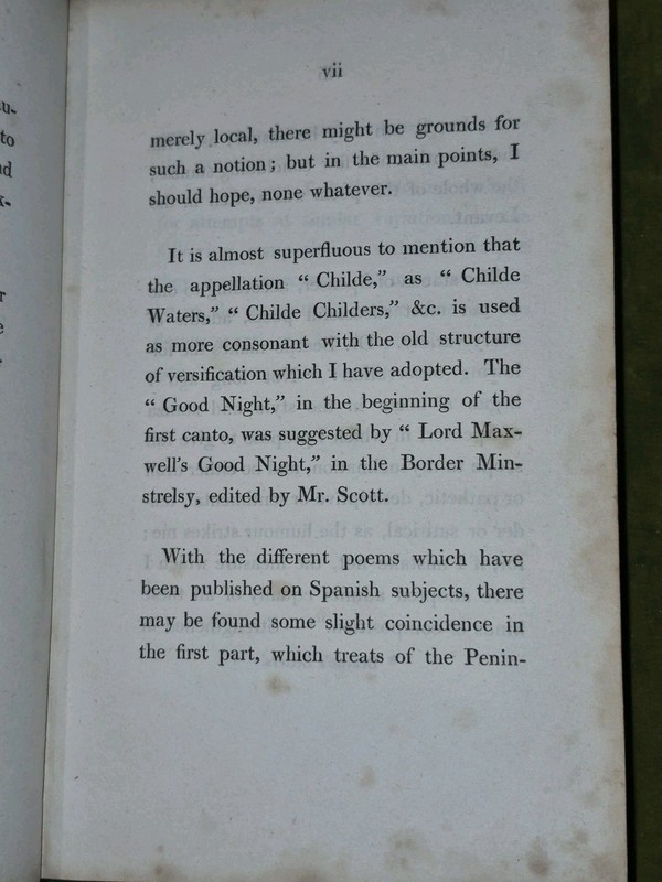 Childe Harold's Pilgrimage Lord Byron 1812 Second Edition John Murray gallery