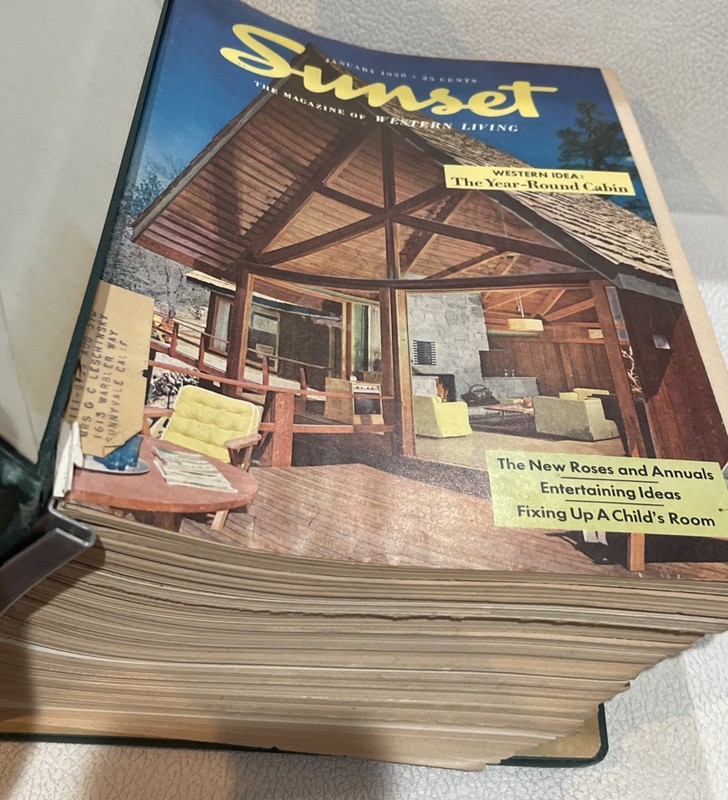 1958 Sunset Magazine 11 Issues The Magazine Of Western Living Sunset Binder gallery